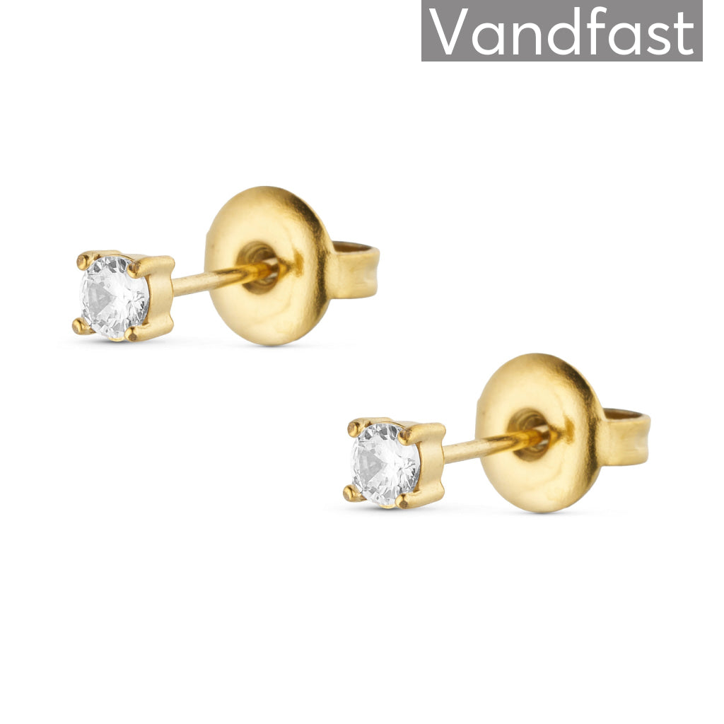 Annebrauner Princess   Mm Clear øreringe 18k Guldbelagt