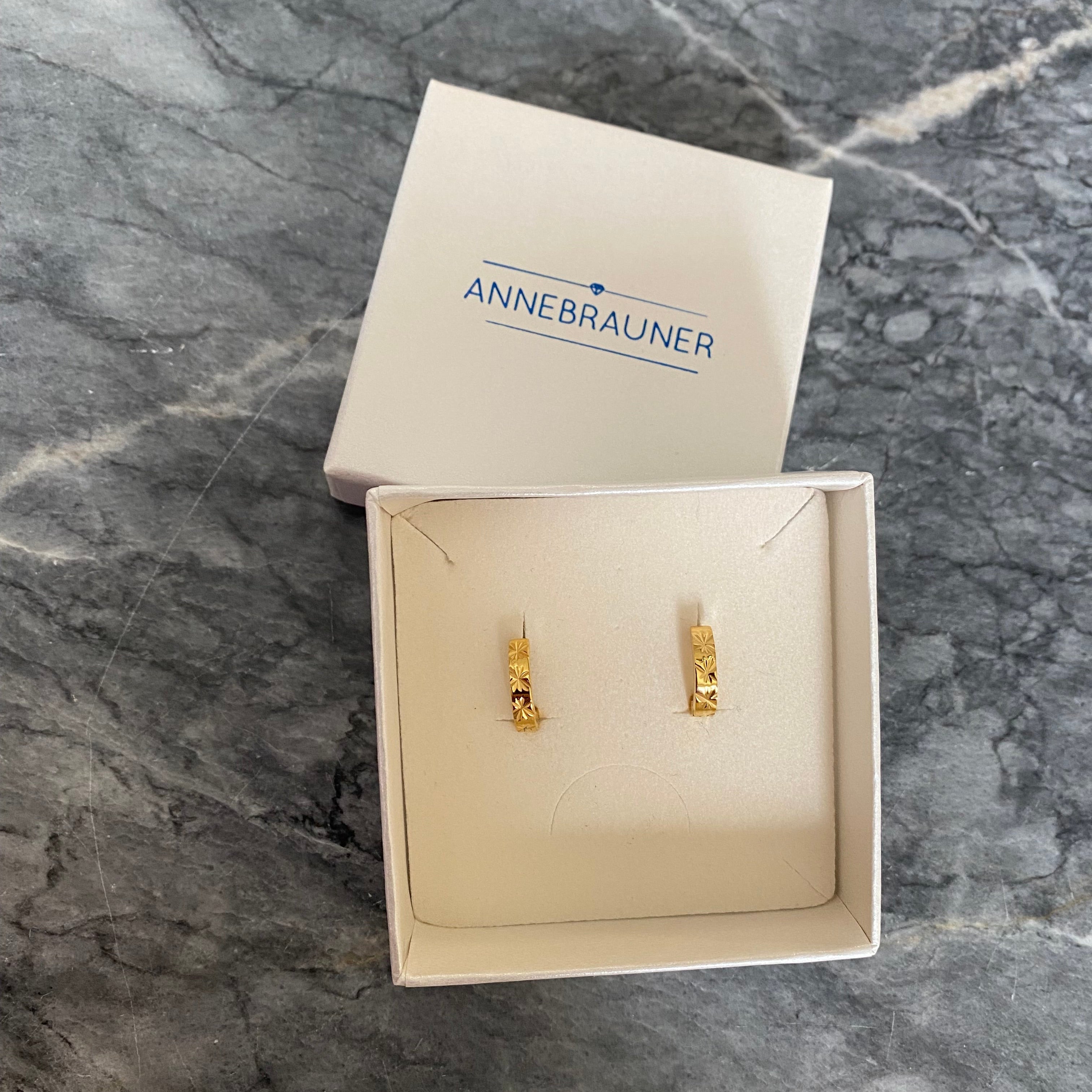 Annebrauner Sun Creole 13 Mm 18k Guldbelagt