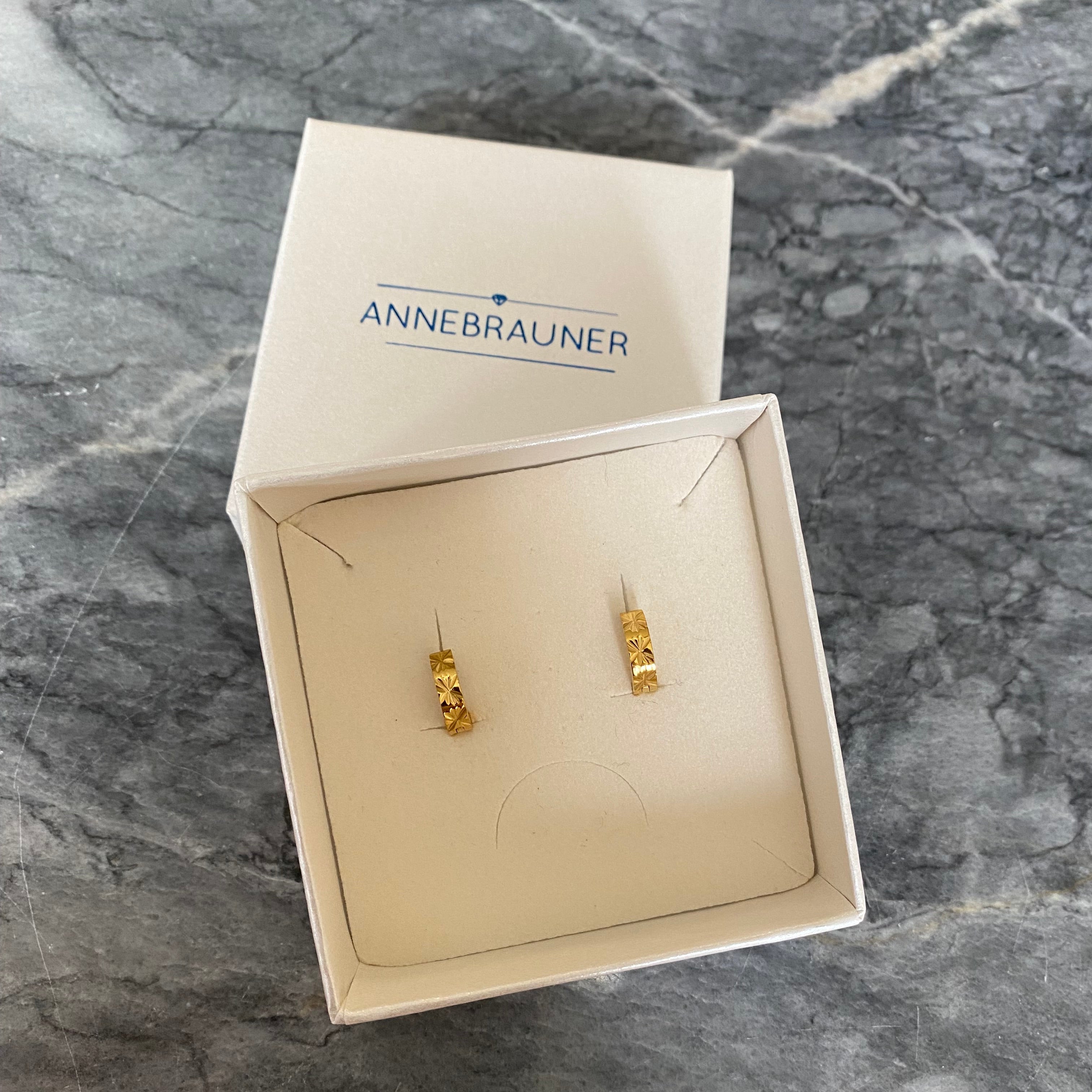 Annebrauner Sun Creole 11 Mm 18k Guldbelagt