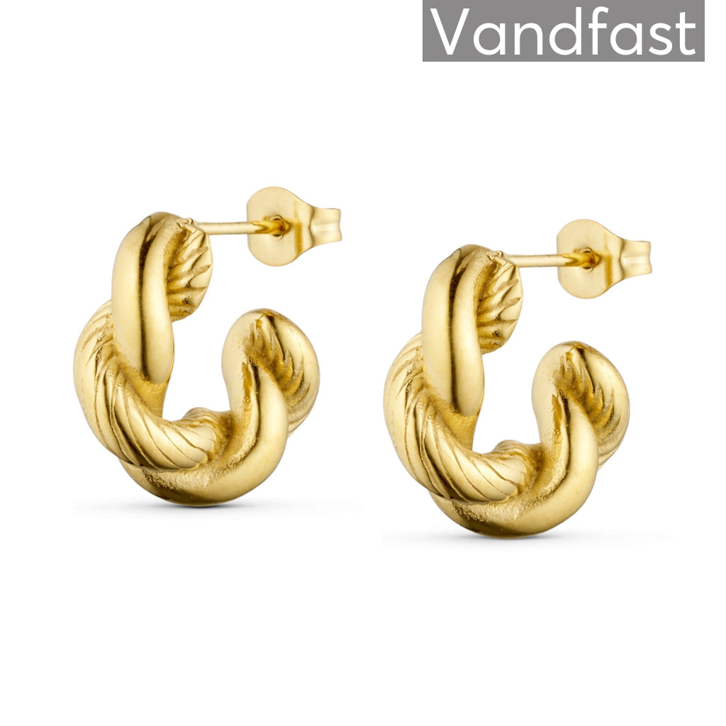 Annebrauner Twisted øreringe 18k Guldbelagt