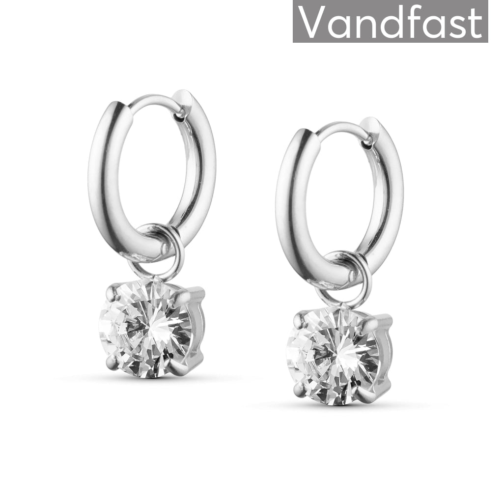 Annebrauner Zirconia Creole øreringe