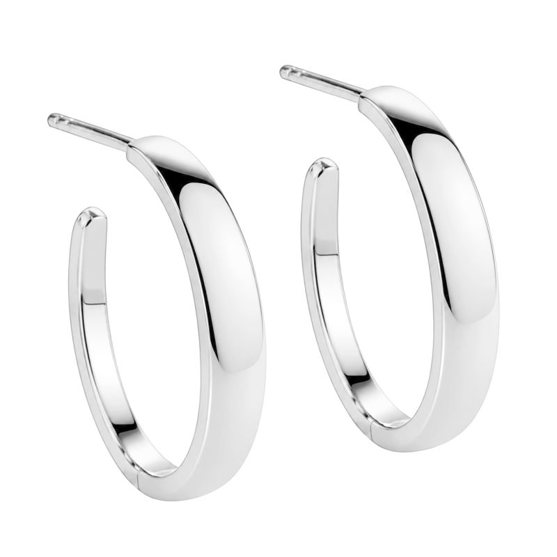 Bb Hoop Shiny Small 20 Mm   Silver