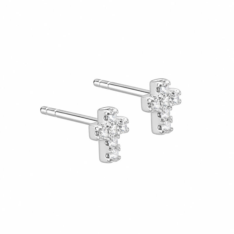 Cross Earstud   Silver