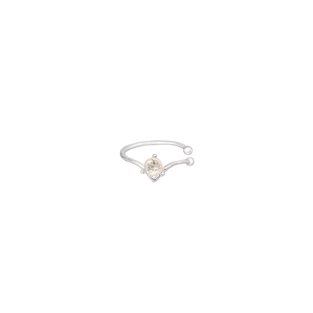 Cuff   ørering  Romanticuff Onesize Regulerbar Størrelse Sterling Sølv Med Månesten