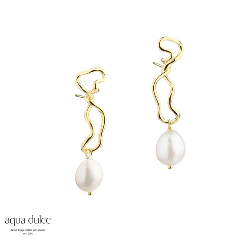 Curly Bodil Earstud   Golden