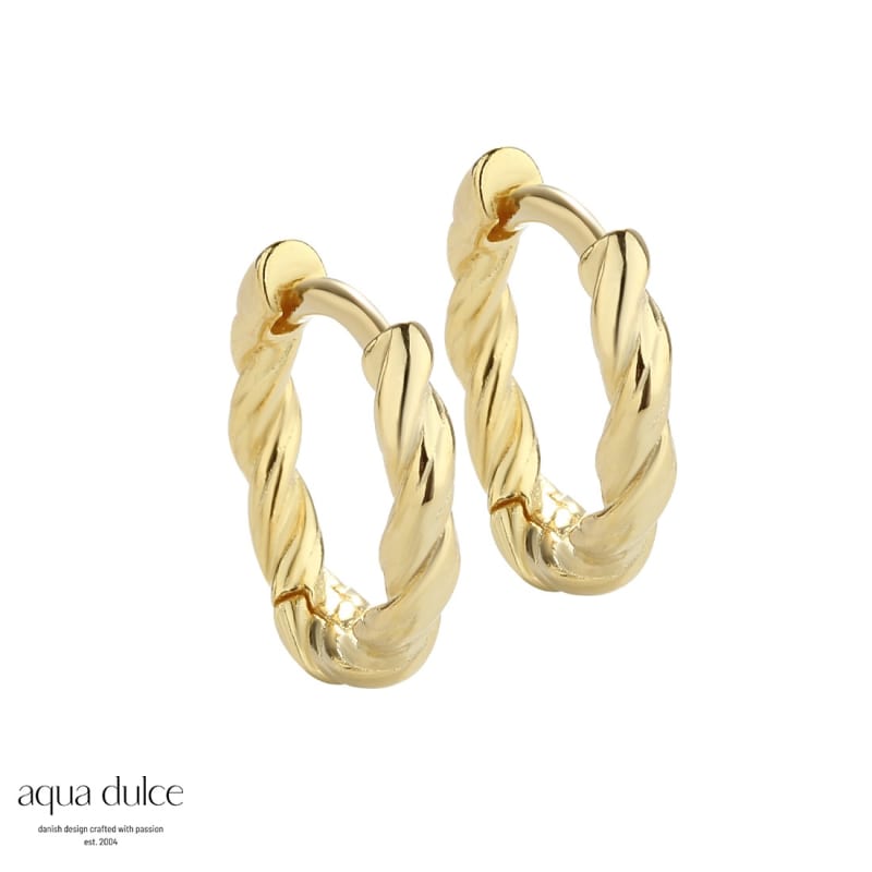 Curly Hoop Small   Golden