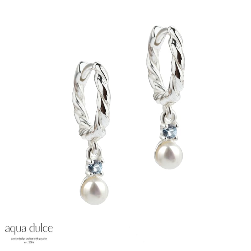 Curly Sky Hoop Small   Silver