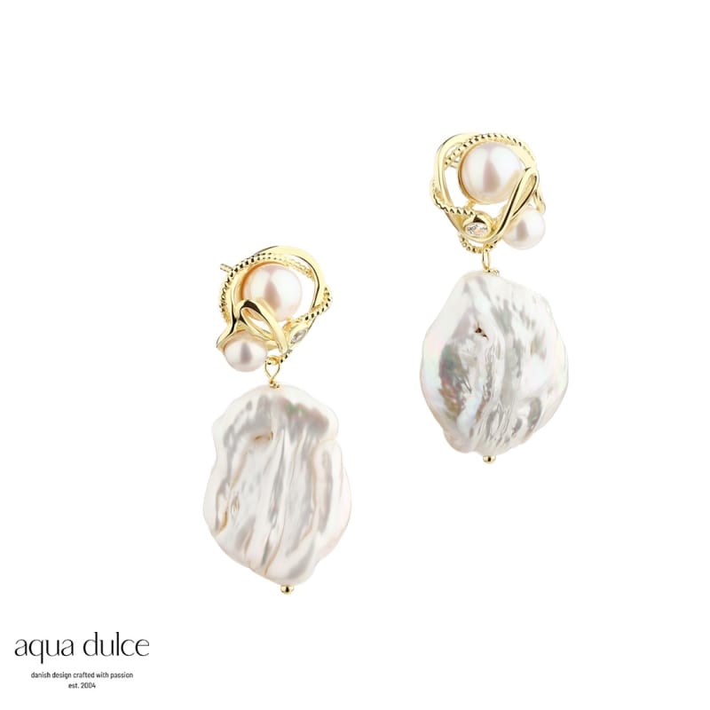 Curly Tina Earstud   Golden
