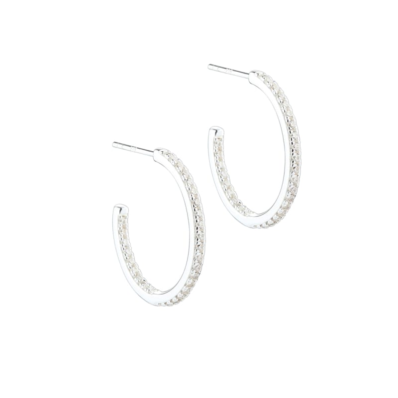 Daphne Hoop Medium   Silver
