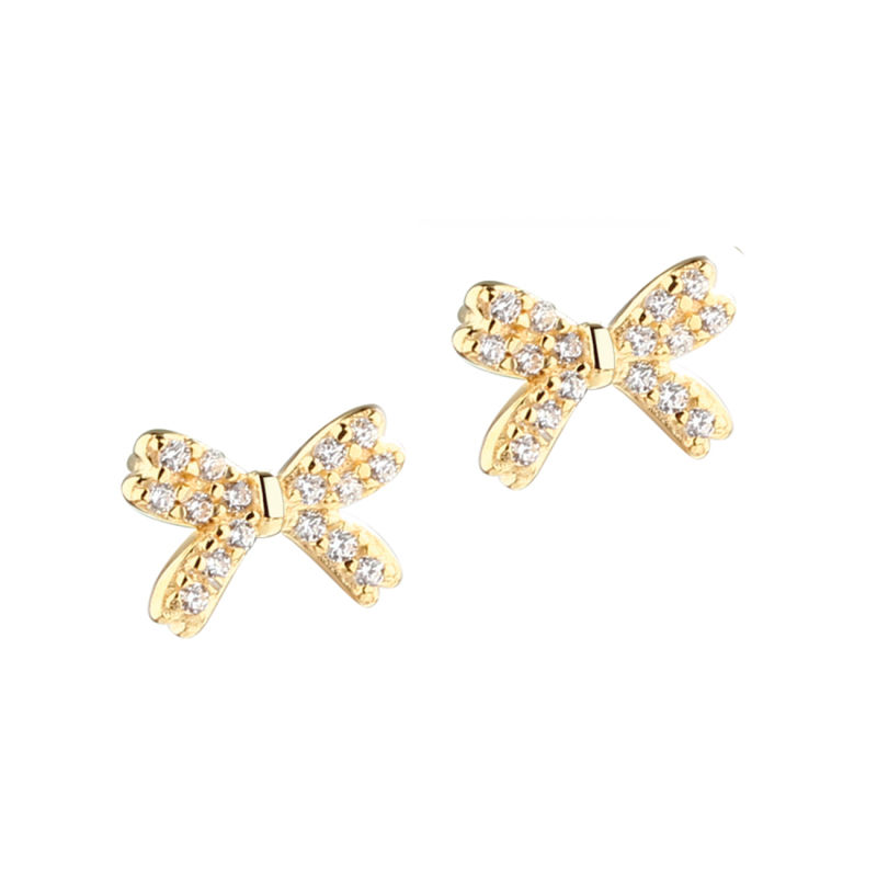 Darling Bow Earstud   Golden