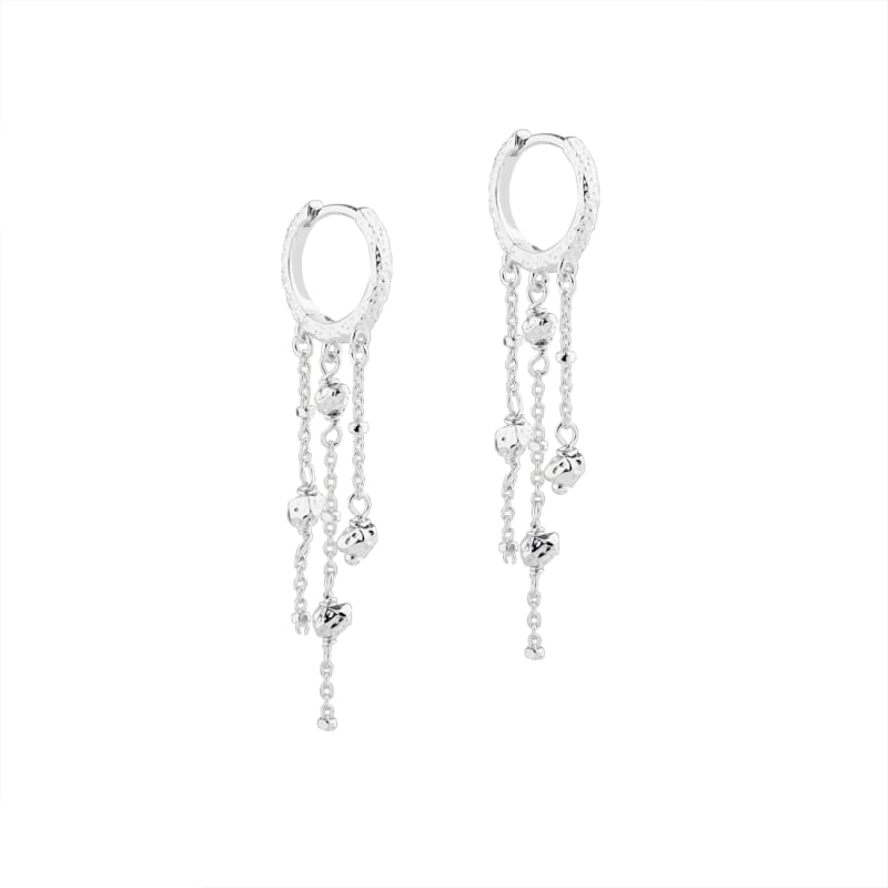 Darling Rock Hoop   Silver
