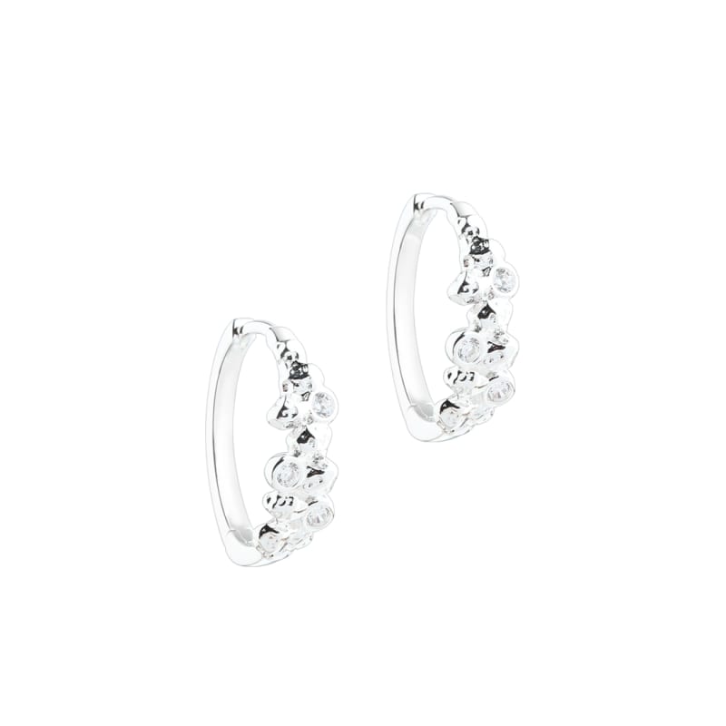 Darling Rock Hoop   Silver