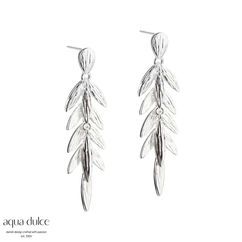 Debbie Leaf Earstud   Silver