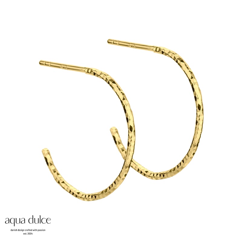 Diamond Cut Hoop 20 Mm    Golden