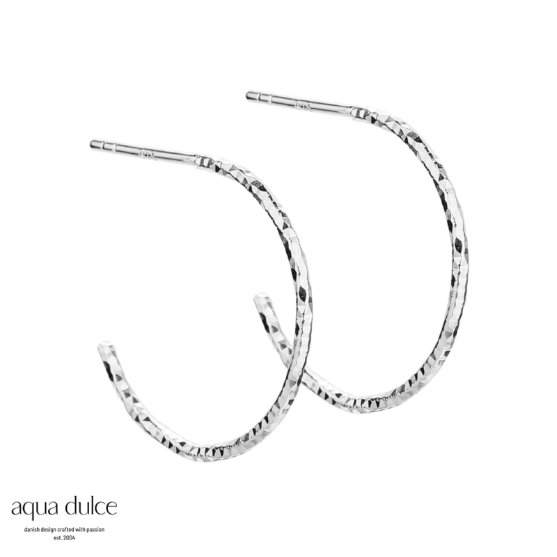 Diamond Cut Hoop 20 Mm    Silver