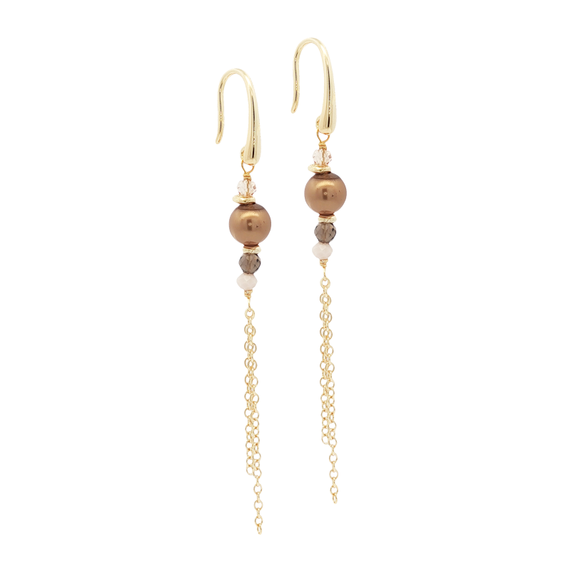 Eira Pearl Earring   Golden