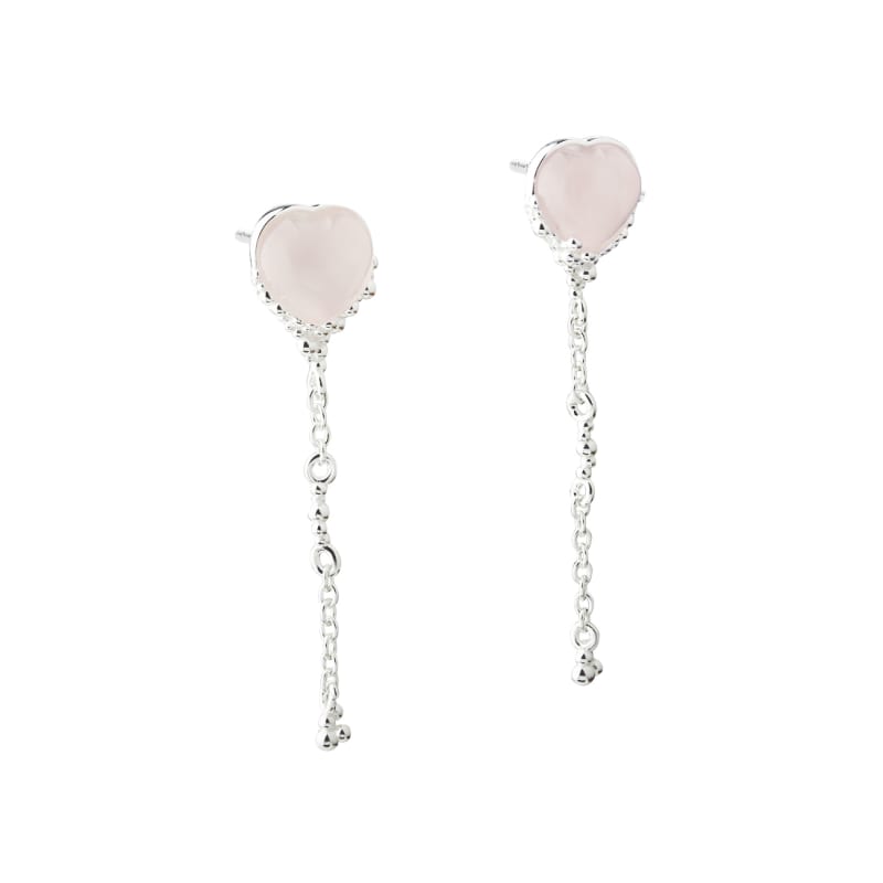 Grace Heart Long   Silver