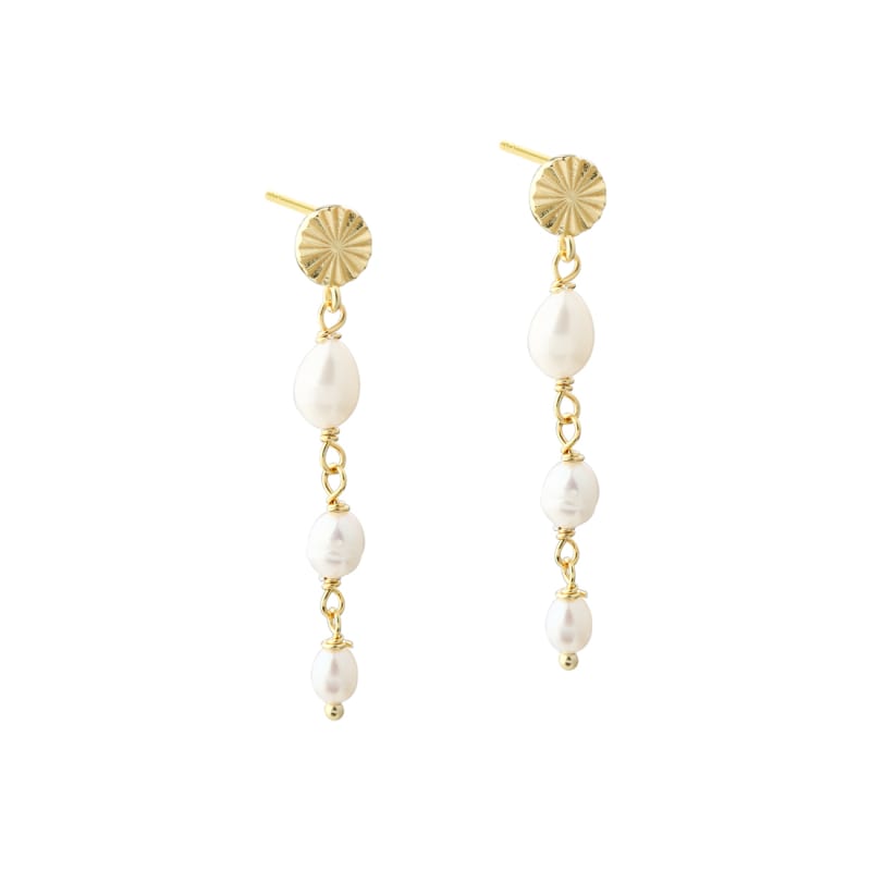 Line Pearl Long   Golden