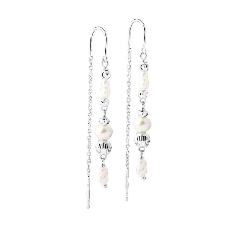 Line Pearl Thread   Silver