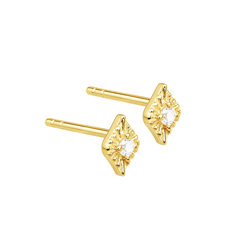 Opally Earstud   Golden