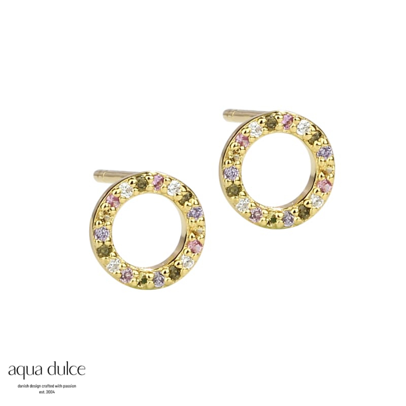 Pastel Circle Earstud   Golden