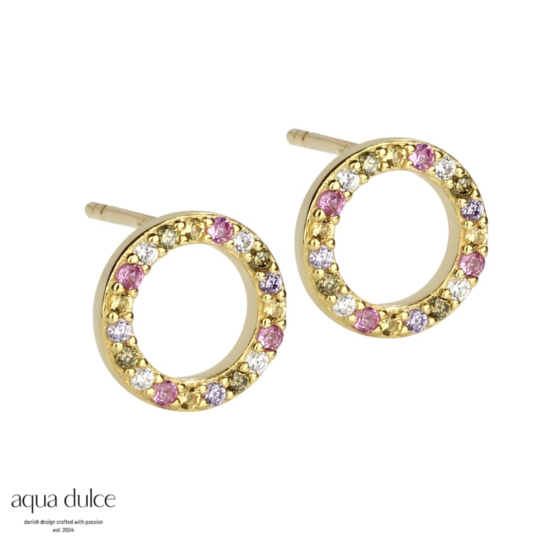 Pastel Circle Earstud   Golden