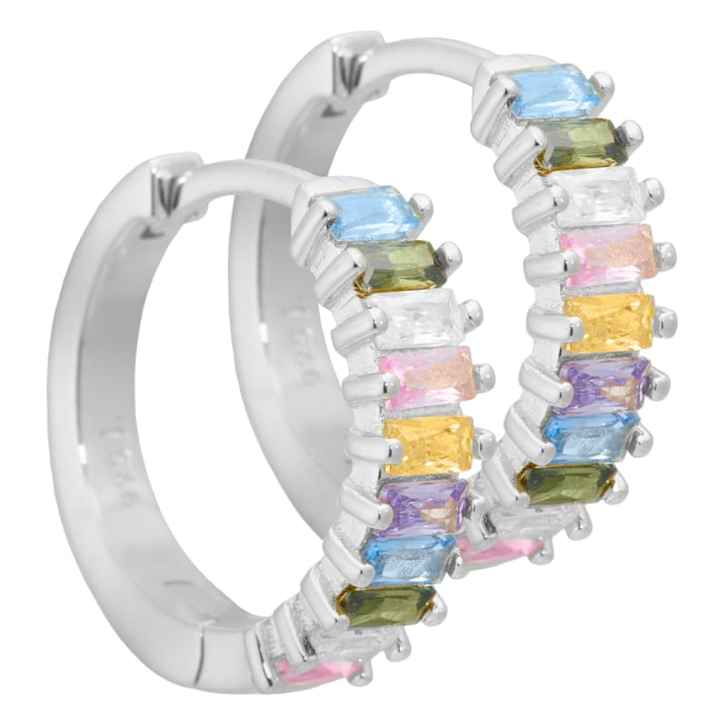 Philina Pastel Hoop   Silver