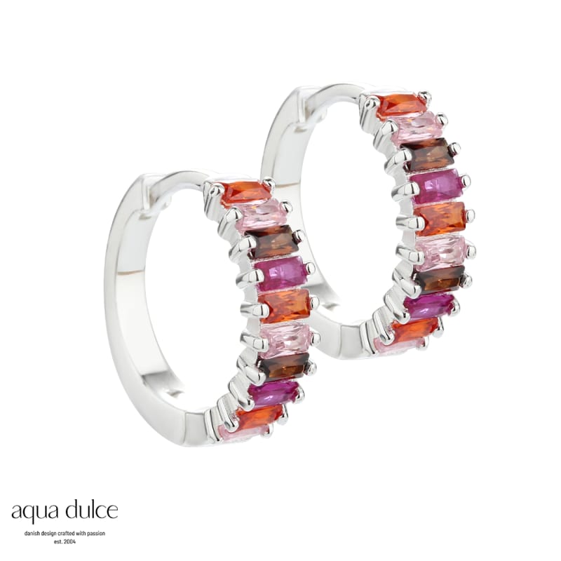 Pink Philina Hoops 15 Mm     Silver