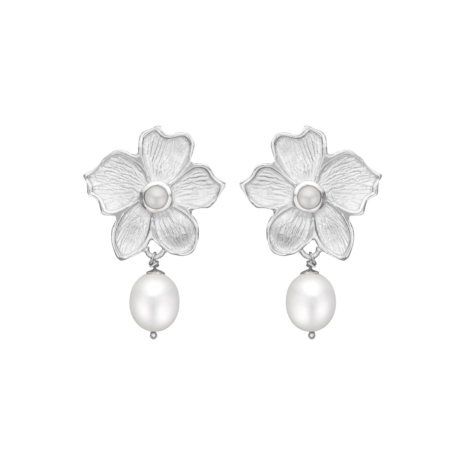 Poppy Perle Silver ørestikkere