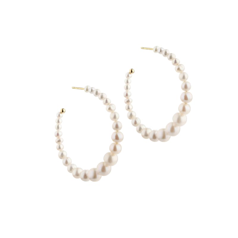 Pretty Nina Giant Hoop   Silver