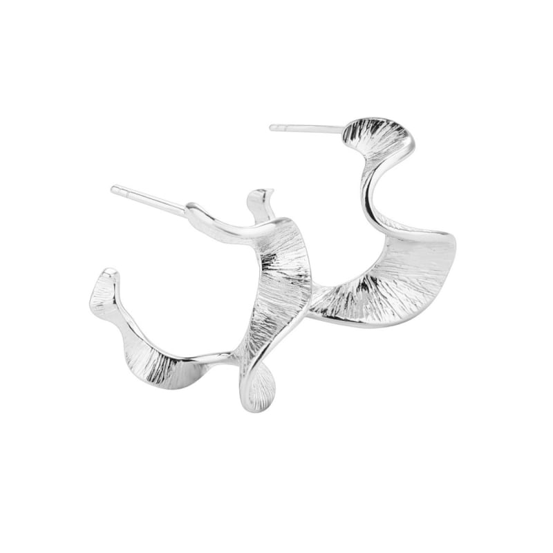 Rhumba Medium Hoop   Silver
