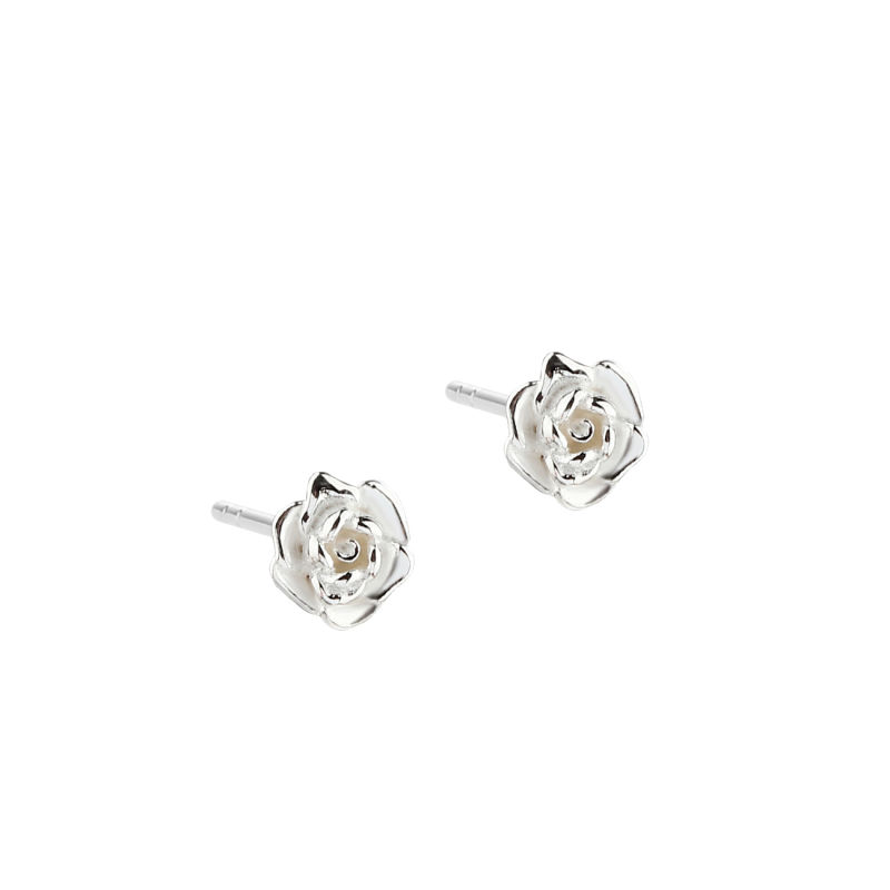 Rose Earstud   Silver