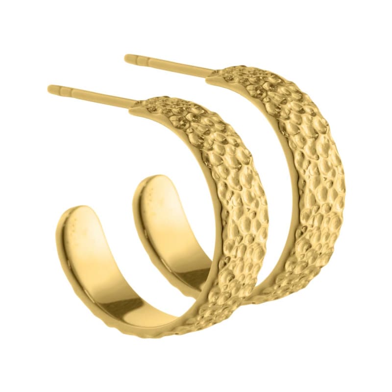 Ruffle Hoops   Golden