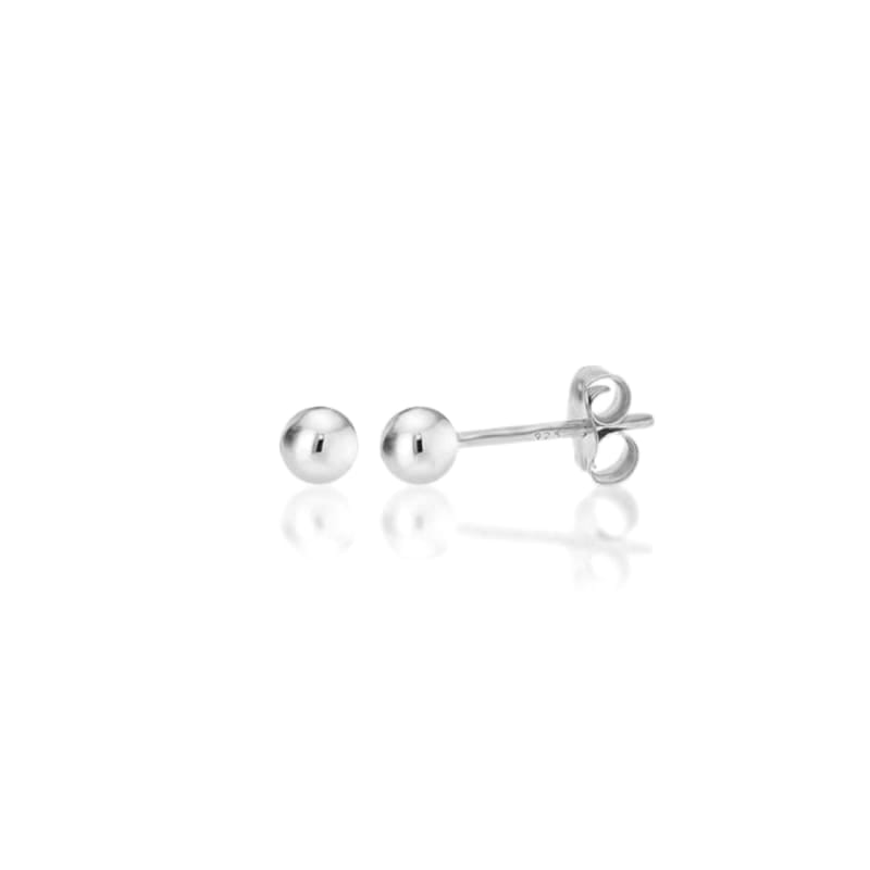 Shiny Ball Earstud   Silver