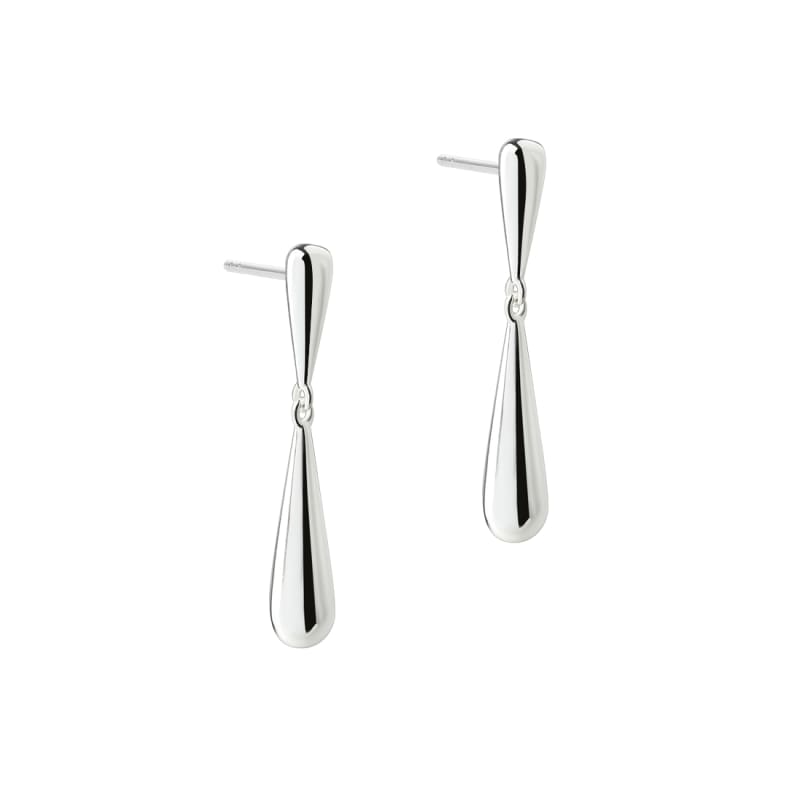 Shiny Drop Earstud   Silver