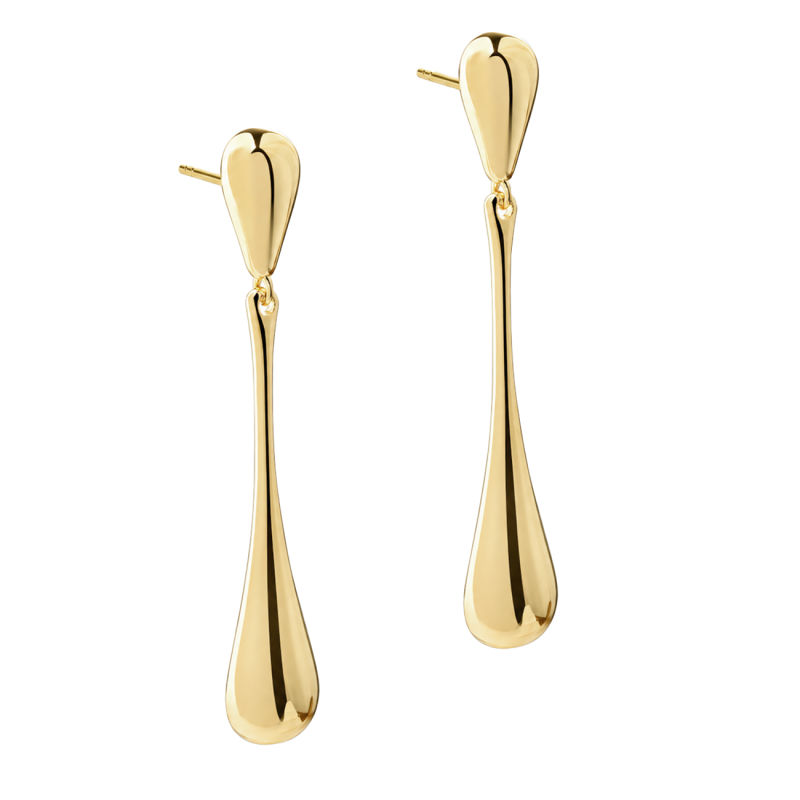 Shiny New Big Drop Earring   Golden