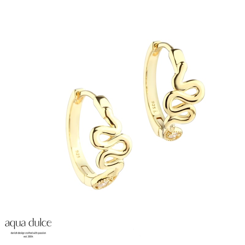 Snake Hoops   Golden