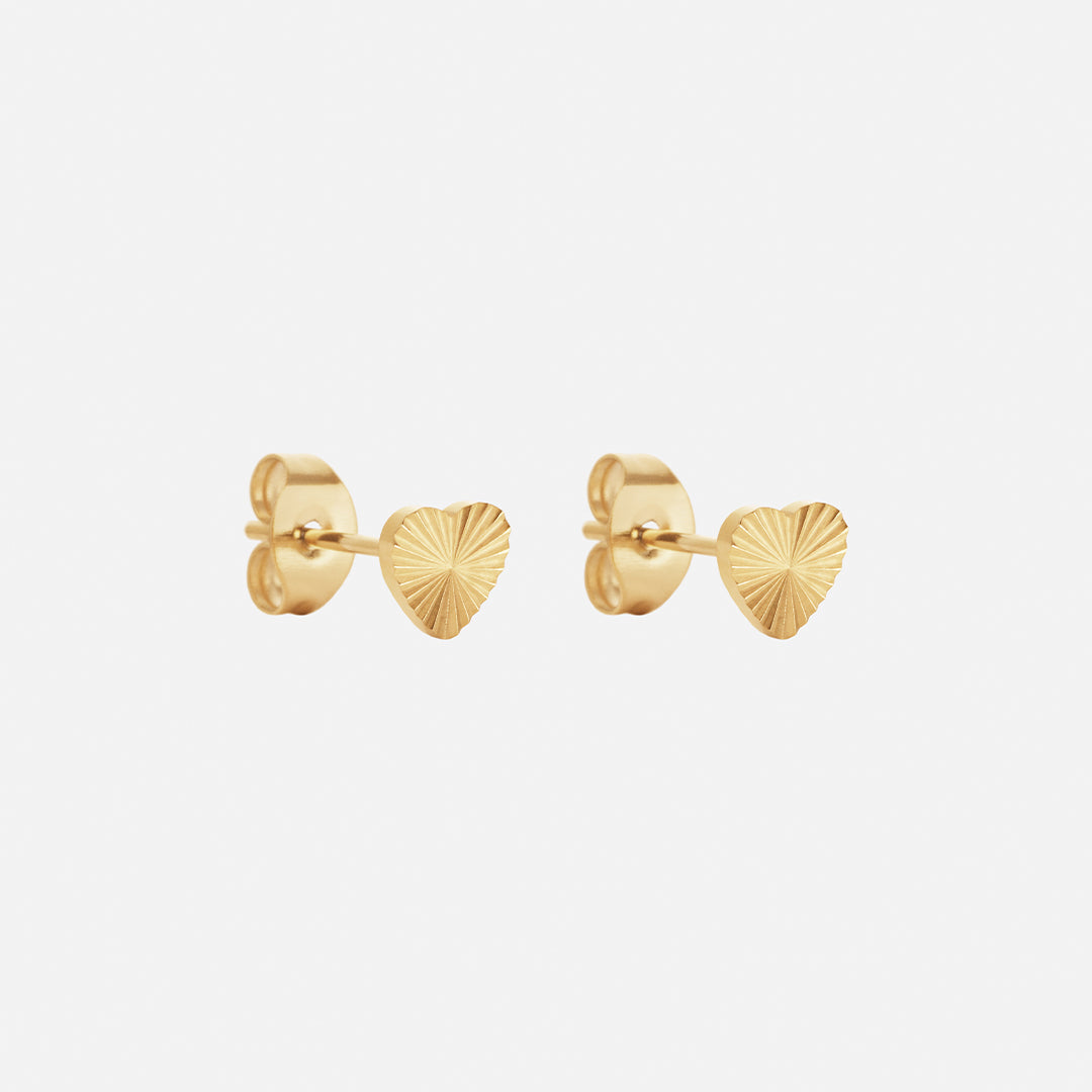 Sunset Heart Studs 18k Guldbelagt