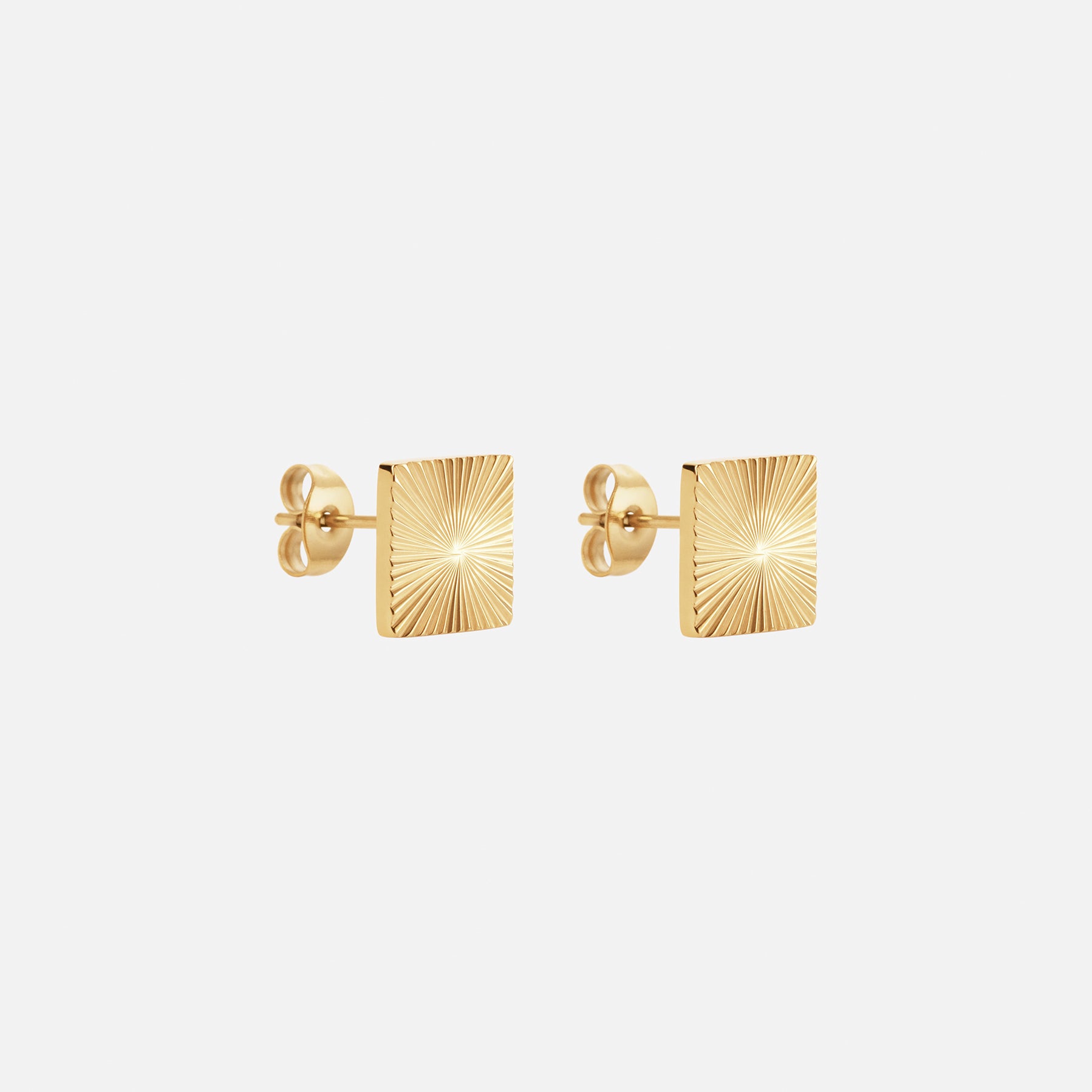 Sunset Square Studs 18k Guldbelagt