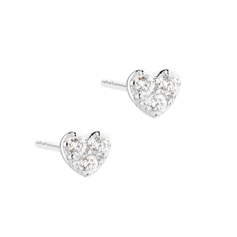Tiny Heart Earstud   Silver