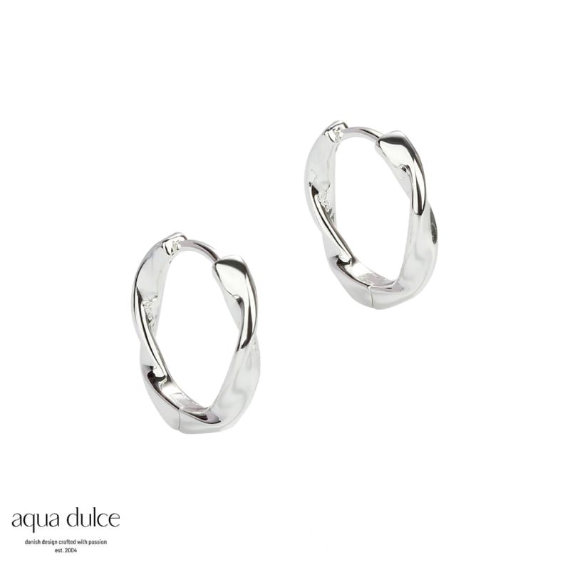 Twirl Hoop   Silver
