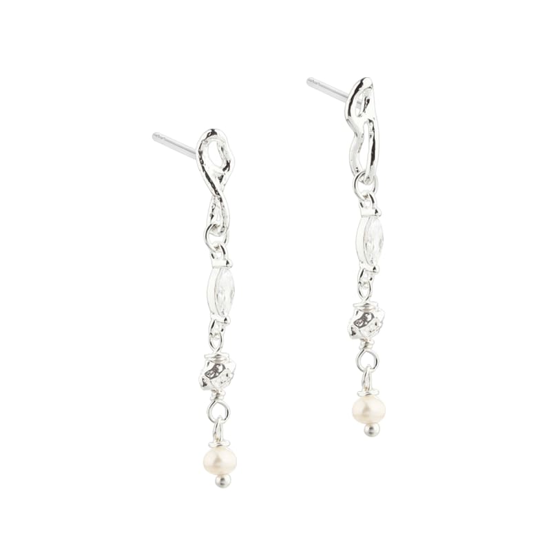 White Garden Earstud   Silver