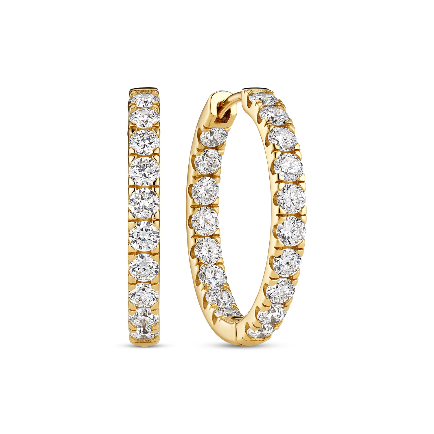 øreringe Alba Eternity 14 Kt  Guld El  Hvidguld   16 Ct Tw  -  Vs Lab-grown Diamanter