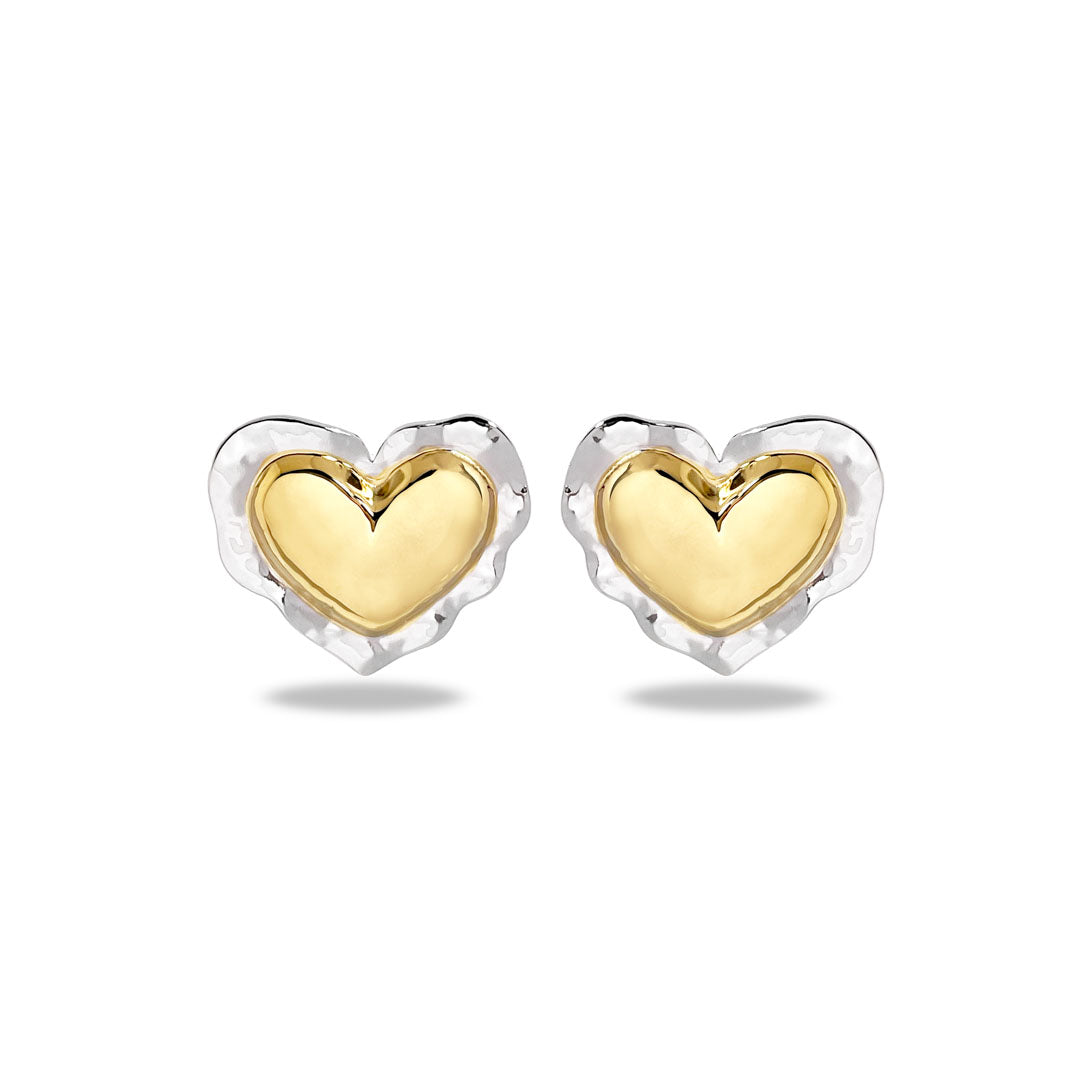 øreringesæt  Heartcushion 18 Karat Forgyldning